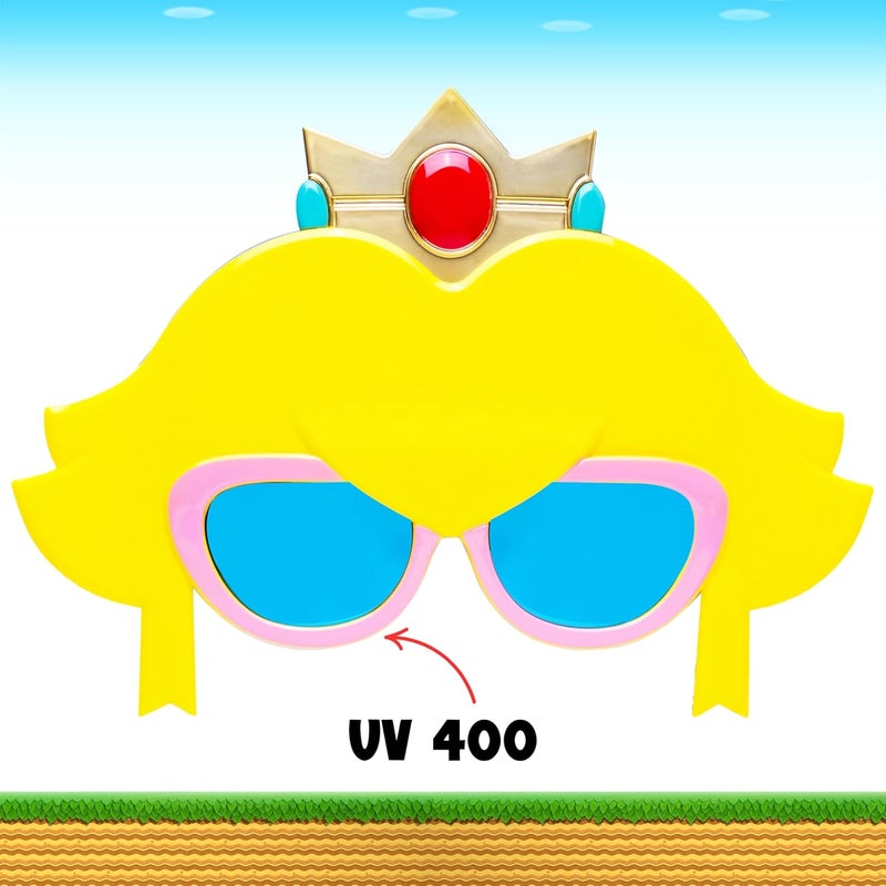 Sun-Staches Official Super Mario Sunglasses | Mario Luigi Peach Bowser Yoshi Wario or Waluigi Costume Accessory | Fits Most - Image 5